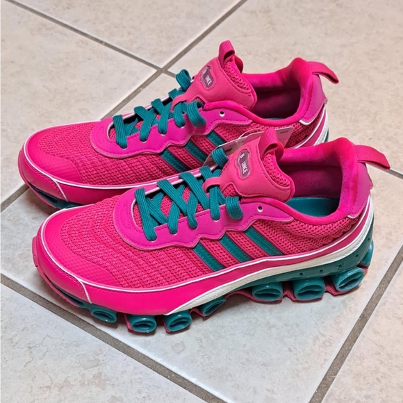 adidas Originals Shoes - Adidas Originals Microbounce T1 Shoe Size 7.5 Women's Shock Pink Green EF4886